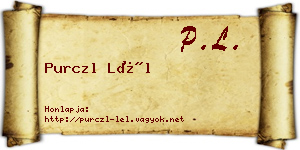 Purczl Lél névjegykártya